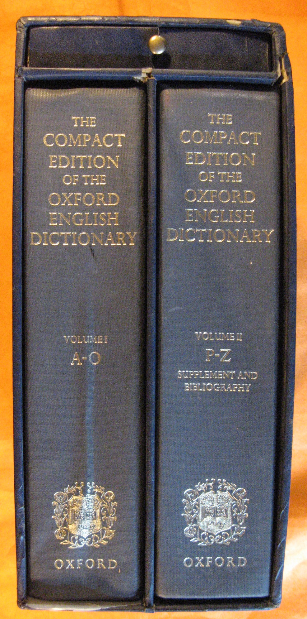 The Compact Edition of the Oxford English Dictionary Complete Text Reproduced Micrographically