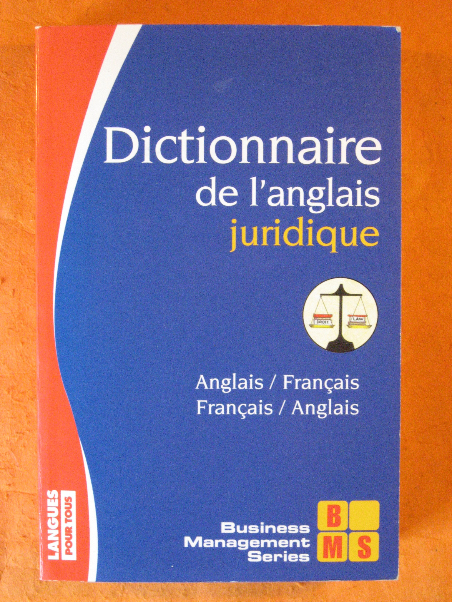 Image for Langues Pour Tous: Dictionnaire De L'Anglais Juridique (French Edition)