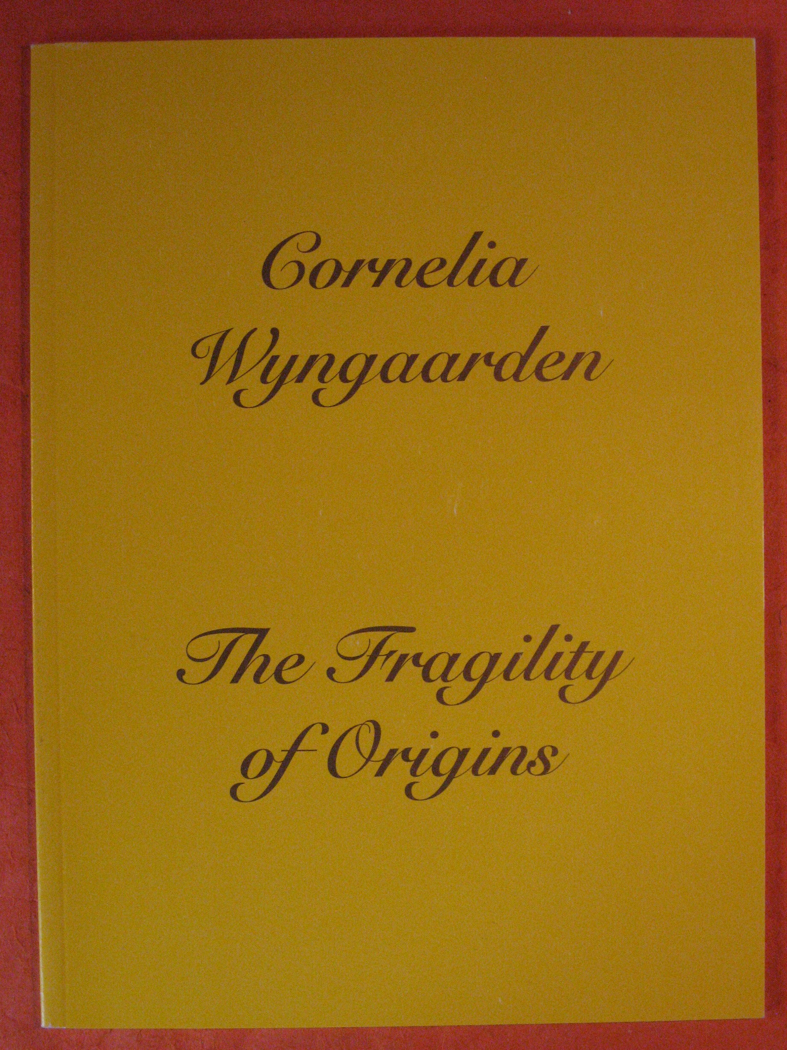 Image for The Fragility of Origins: Cornelia Wyngaarden Nov 8 - Dec 16, 1994